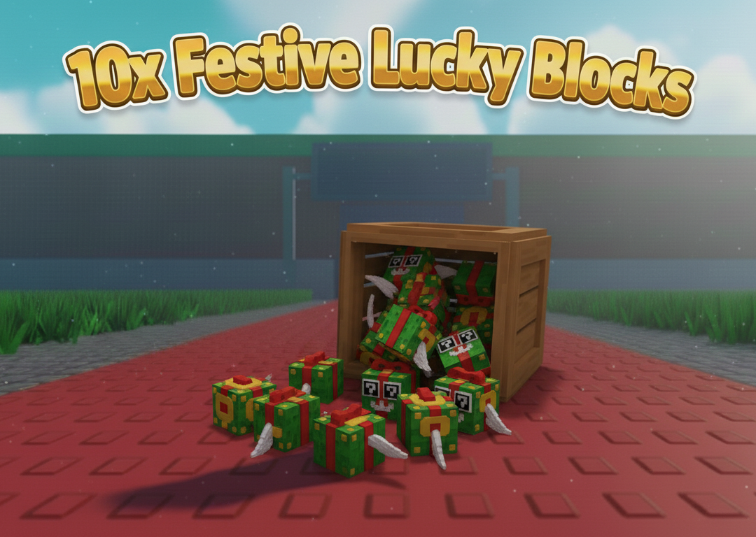 10x festive lucky blocks